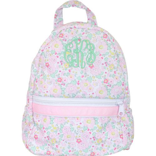 Pink And Green Floral Backpack | Cecil and Lou