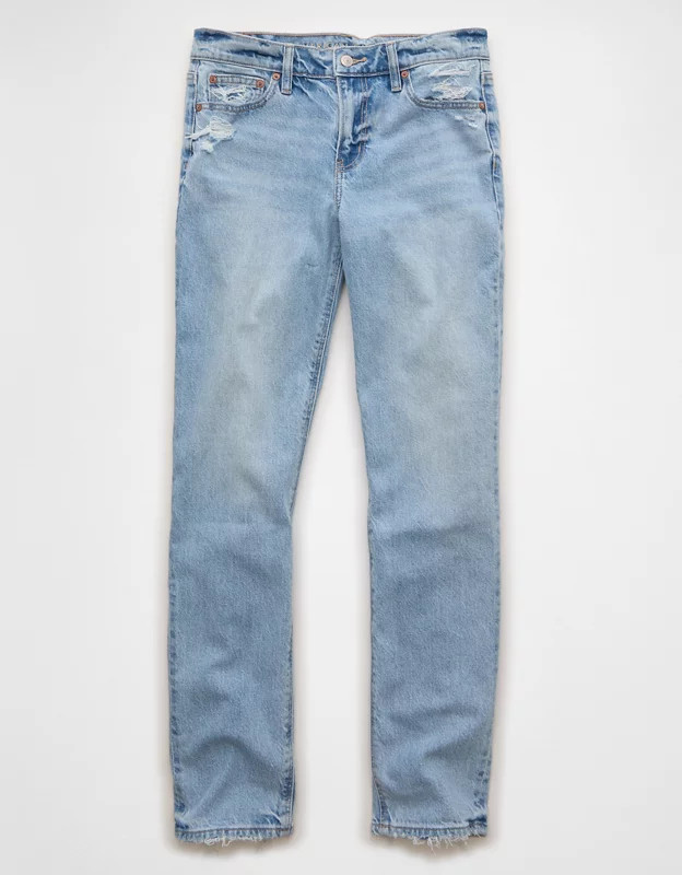 AE Stretch Super High-Waisted Straight Jean | American Eagle Outfitters (US & CA)