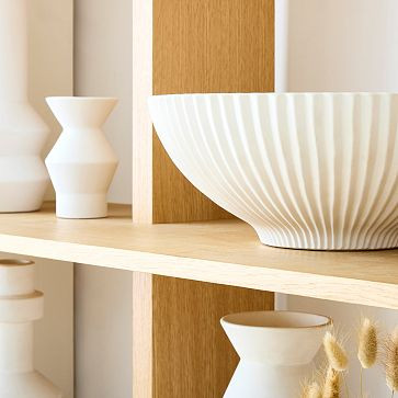 Totem White Ceramic Vases | West Elm | West Elm (US)