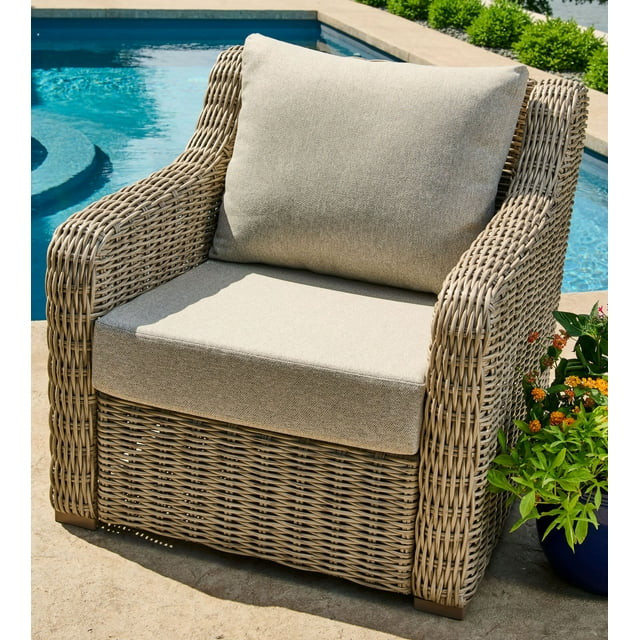Better Homes & Gardens Beige Outdoor 2 Piece Deep Seat Cushion Set | Walmart (US)