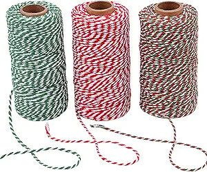 Sunmns 3 Roll Christmas Twine Cotton String Rope Cord for Gift Wrapping, Arts Crafts, 984 Feet (M... | Amazon (US)
