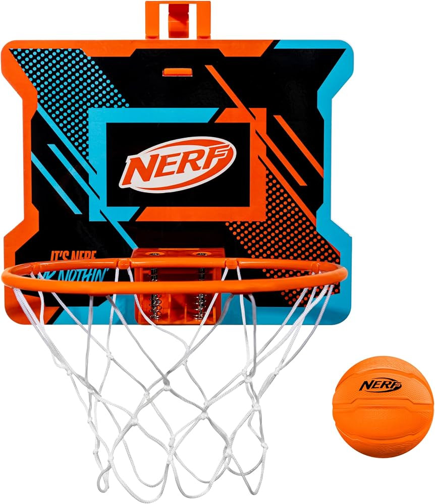 NERFOOP Slam Mini Basketball Hoop Set - Pro Hoop Mini Basket Set with NERF Foam Basketball - Spri... | Amazon (US)