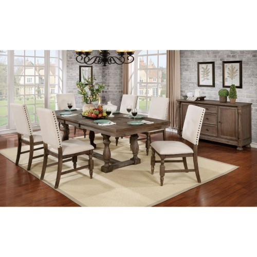 Furniture of America Tyndale Rustic Dining Table with Leaf | Jet.com
