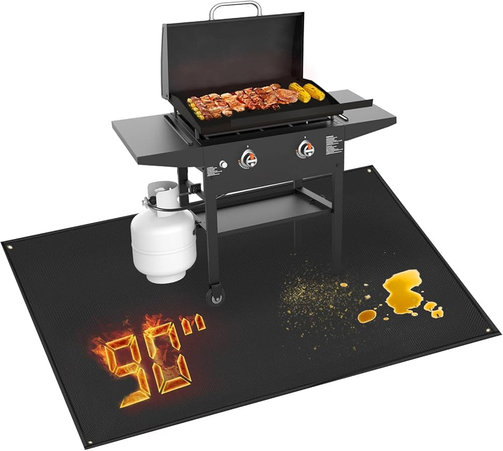 TOHONFOO 90 x 48 in Under Grill Mat Compatible with Blackstone 28in & 36in Griddle - Fireproof BB... | Amazon (US)