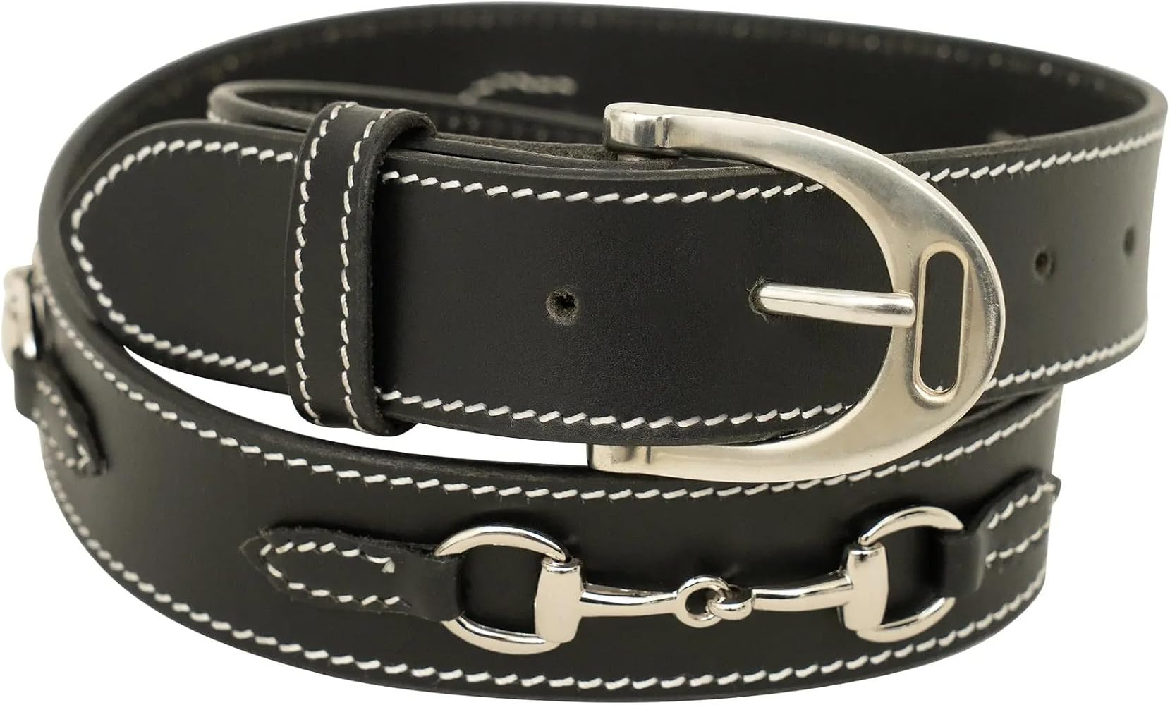 Huntley Equestrian Leather Belt with Stirrup Buckle | Amazon (US)