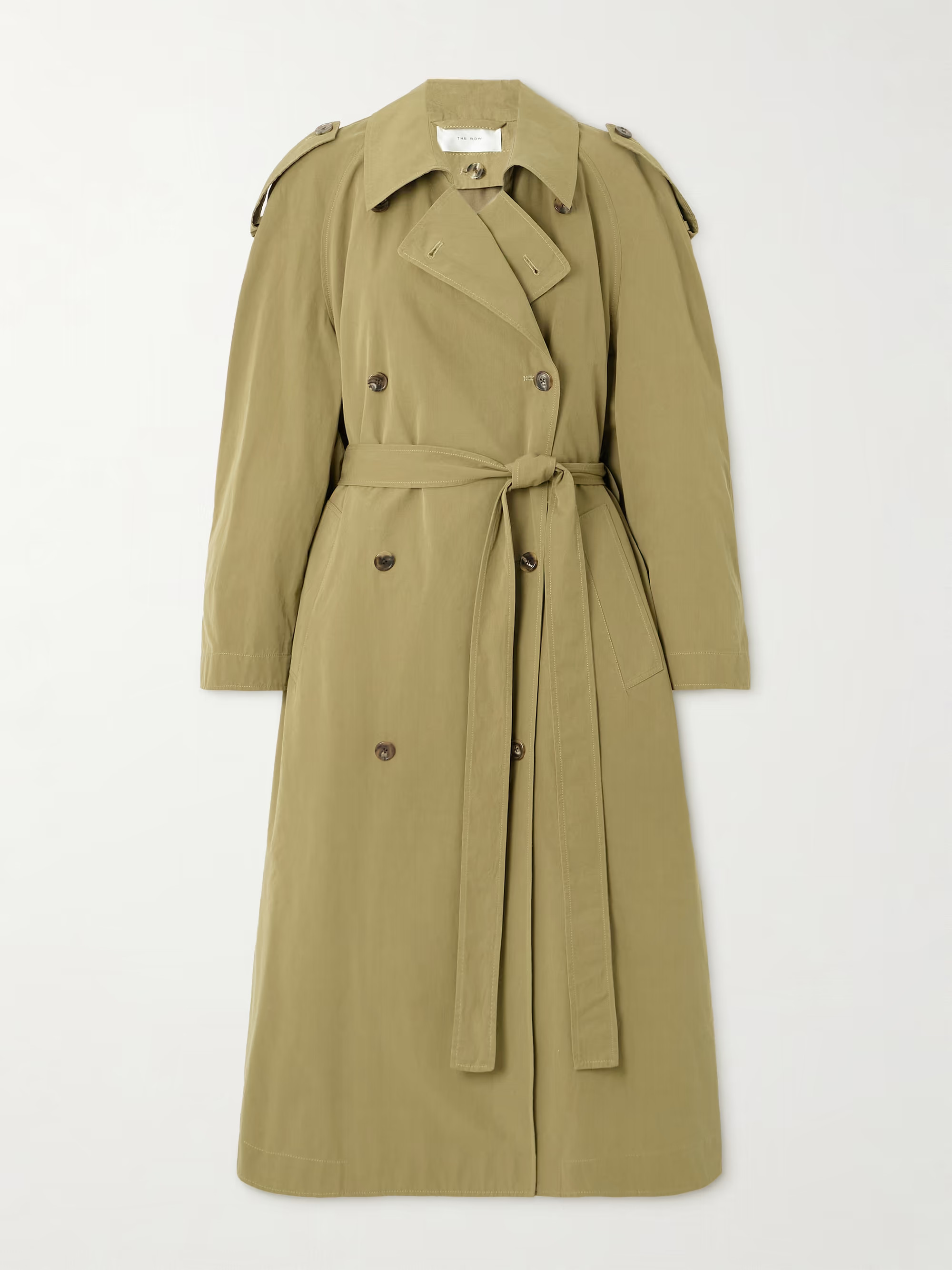 Denver oversized belted double-breasted cotton-gabardine trench coat | NET-A-PORTER (US)