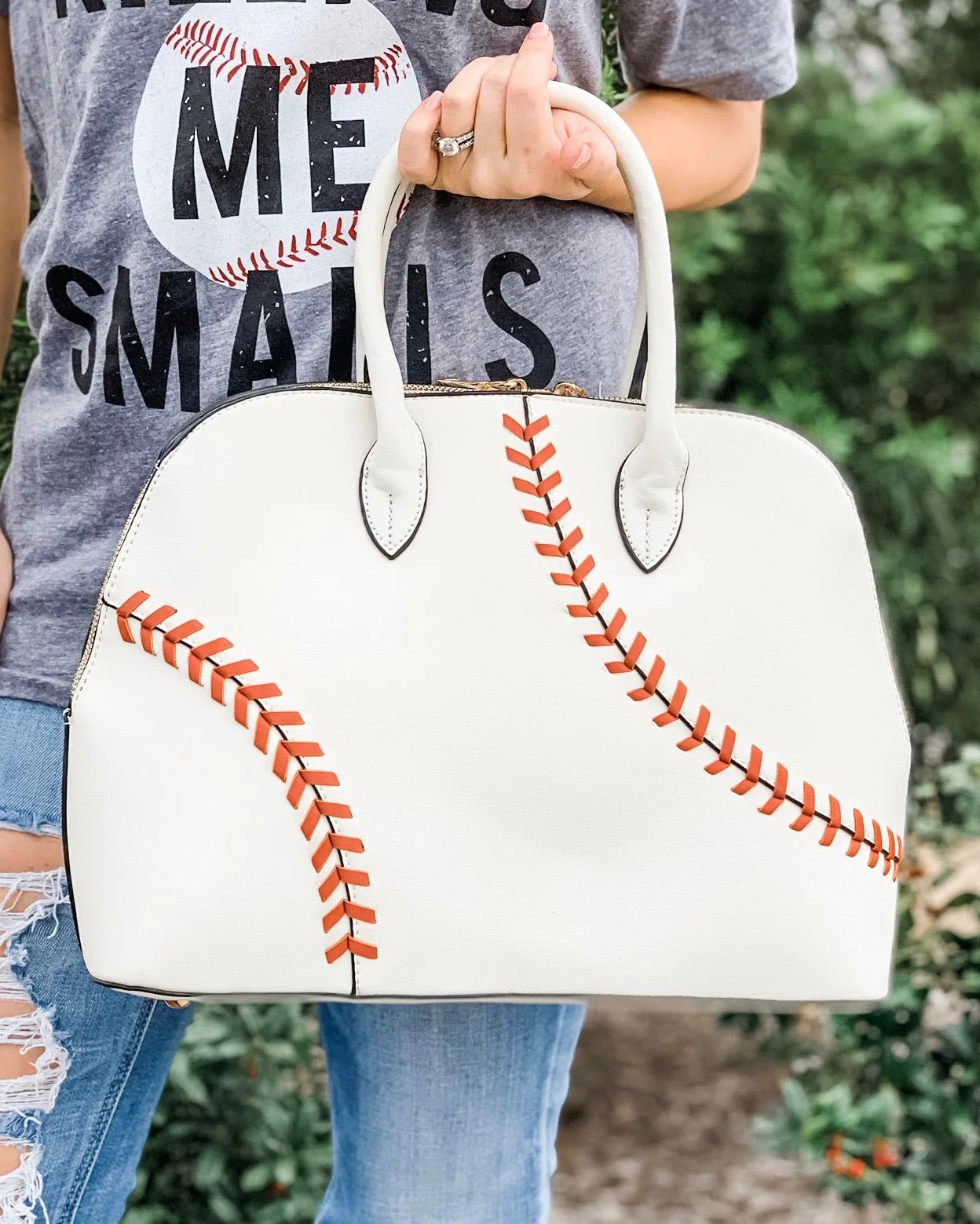 Home Run Vegan Leather Baseball Purse | Live Love Gameday®