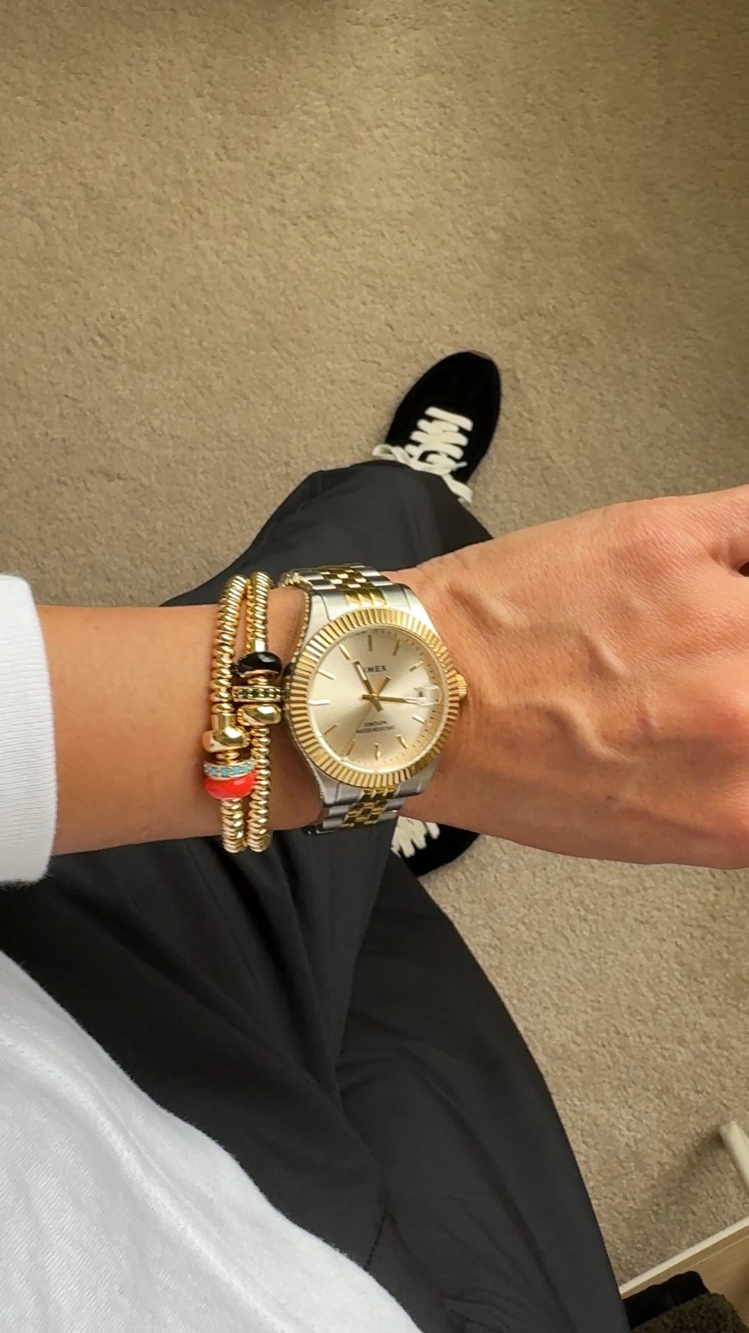 Elastic gold beaded bracelets. Come in a 2 pack and another multi-pack  

#LTKOver40 #LTKGiftGuide