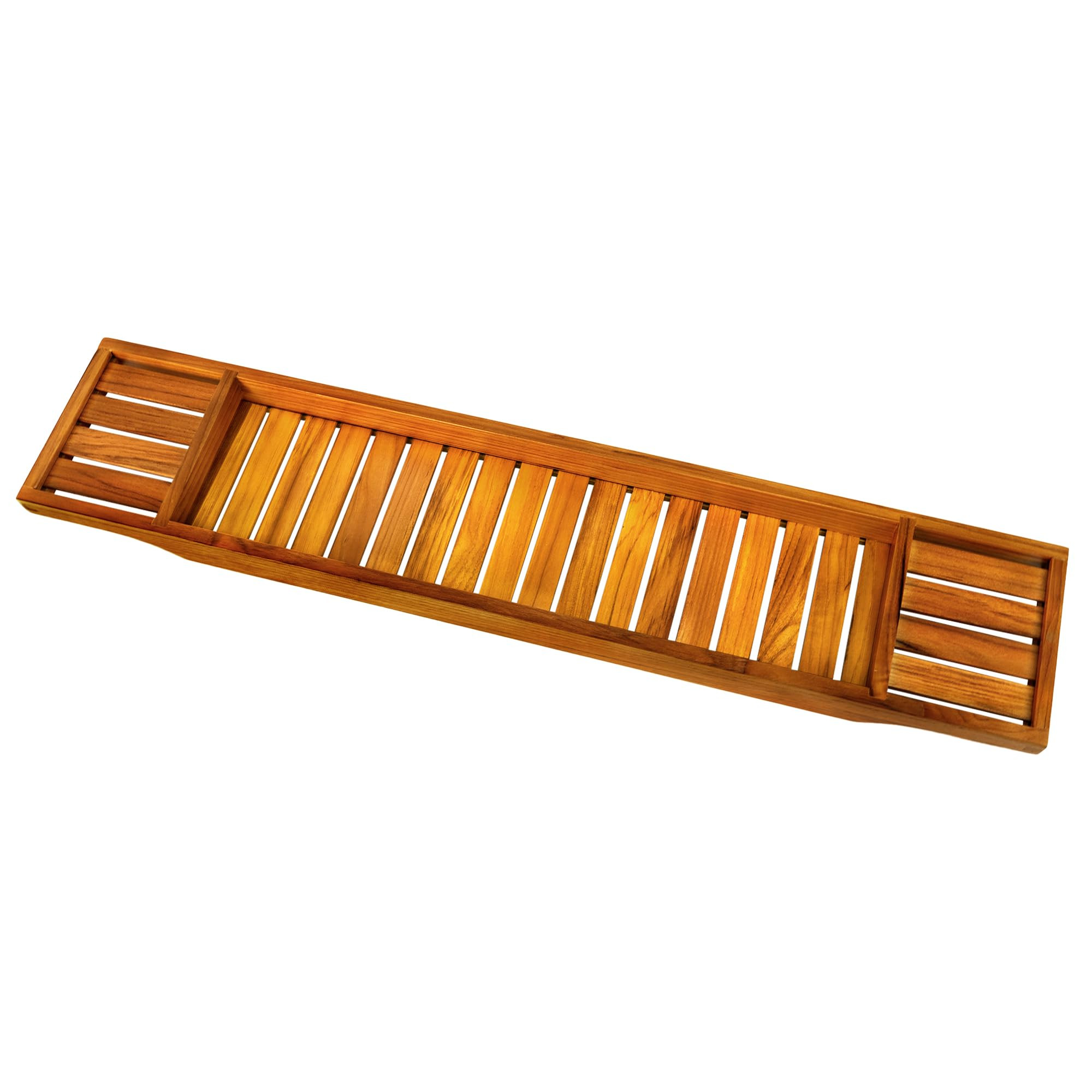 VaeFae Teak Bathtub Tray, Wooden Bath Caddy Tray for Bathtub, Bath Tub Wood Tray Table for Tub | Amazon (US)