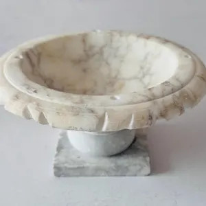 Vintage Alabaster Miniature Bird Bath Urn: Italian Neoclassical Decor | Etsy (US)