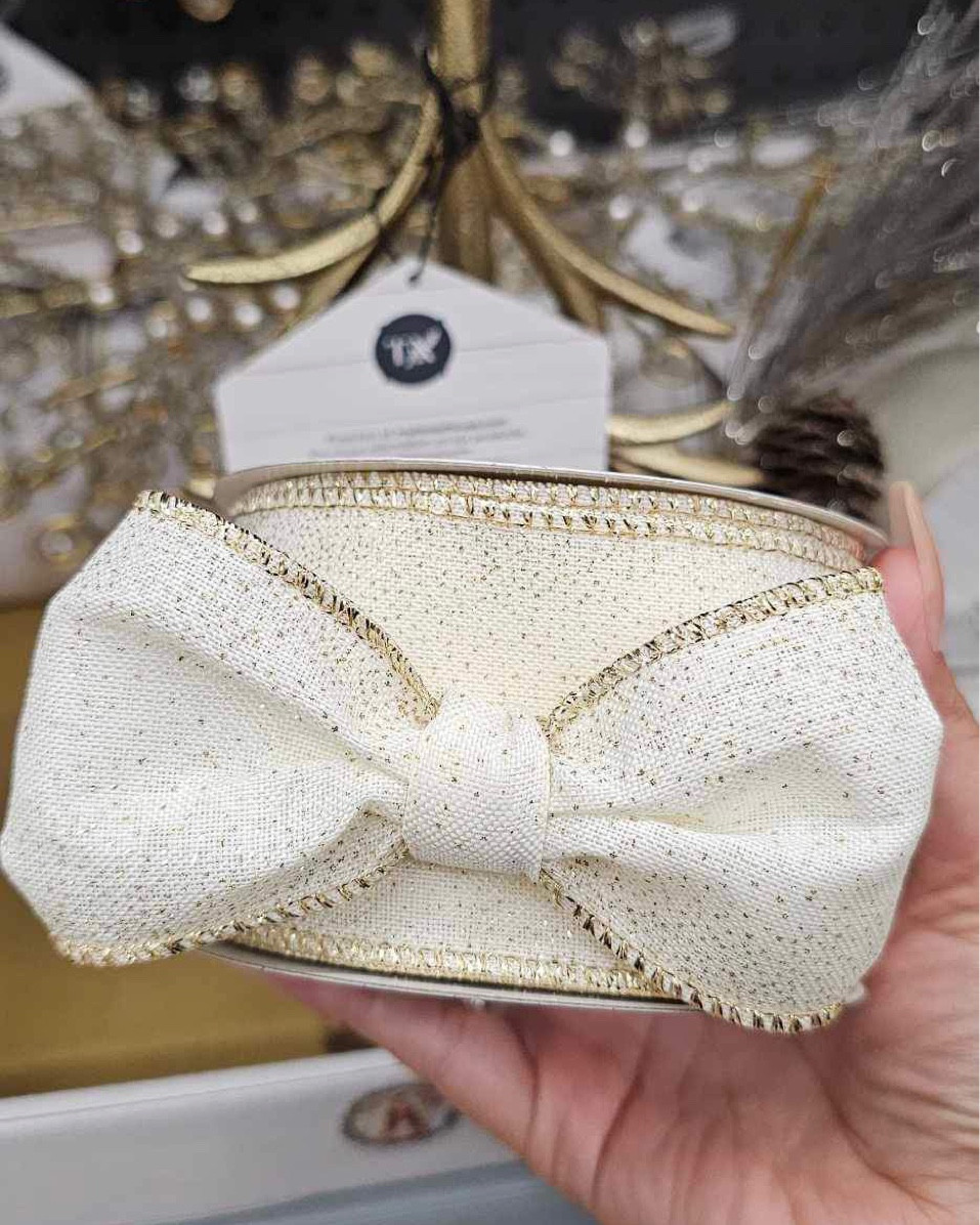 My Texas House Off White Shimmer Ribbon | Christmas Decor 

#LTKhome #LTKSeasonal #LTKHoliday