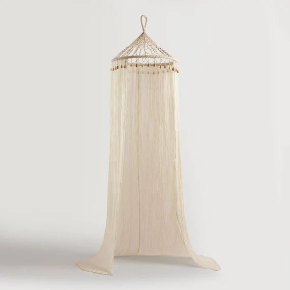 Boho Sheer Cotton Macrame Canopy/ macrame Canopy / Macrame wedding accessories /baby nursery cano... | Etsy (US)