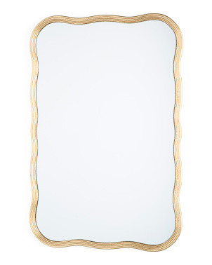 24x36 Rectangle Scallop Mirror | Marshalls