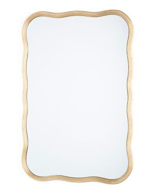 24x36 Rectangle Scallop Mirror | Marshalls