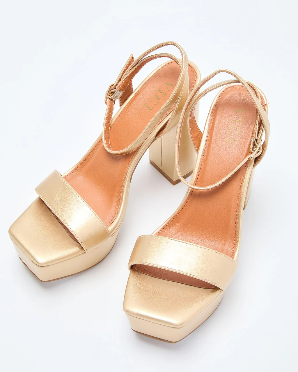 Cindria Metallic Platform Heels | VICI