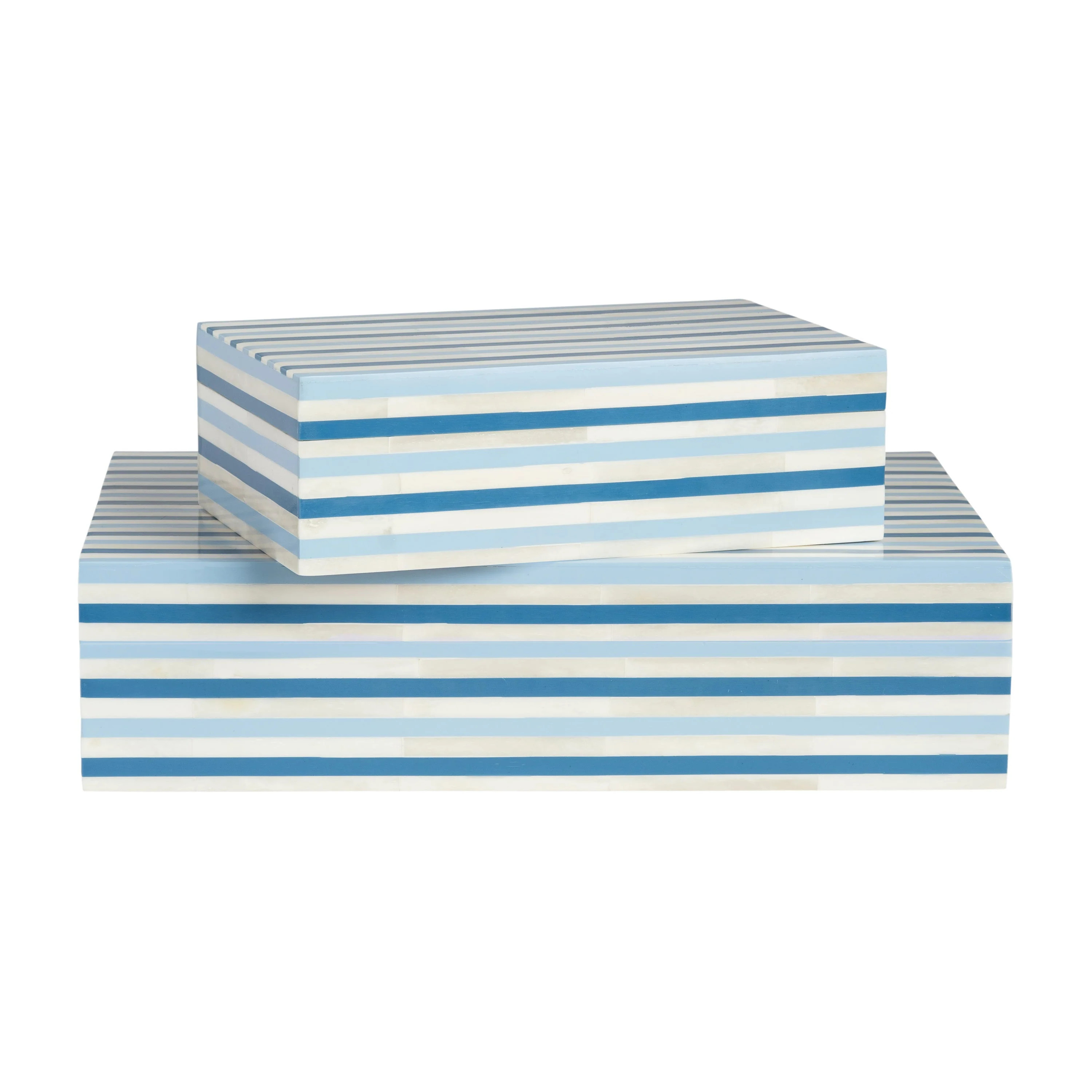 Nantucket Stripe Bone Box | Cailini Coastal