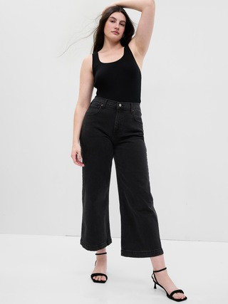 High Rise Stride Wide-Leg Ankle Jeans | Gap (US)