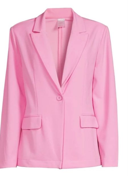 Pink blazer at Walmart perfect for spring! Work tops! Spring tops! Baby shower outfit idea 