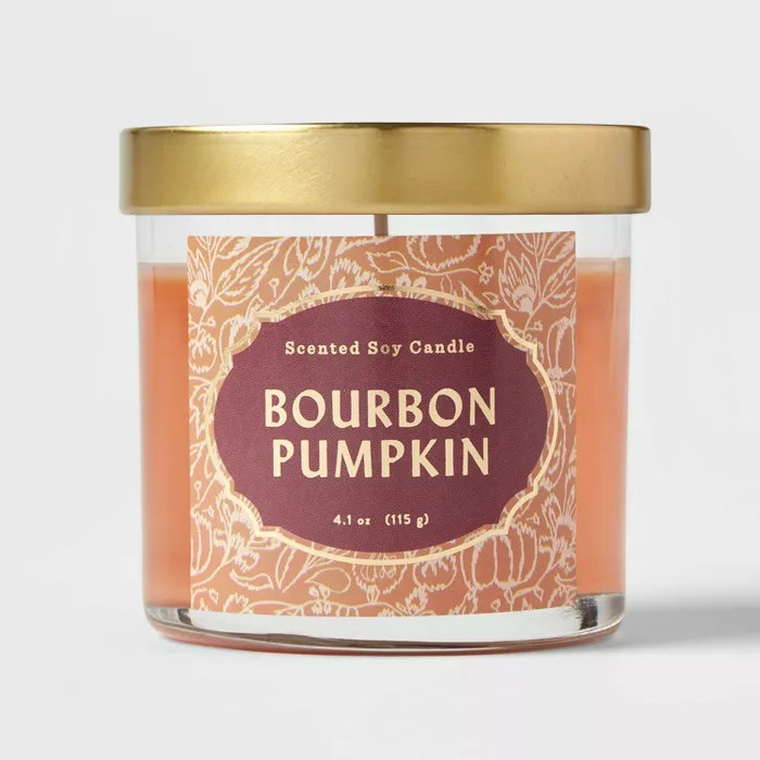 4.1oz Lidded Glass Jar Bourbon Pumpkin Candle - Opalhouse™ | Target