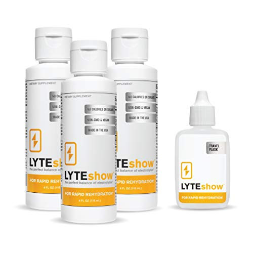 LyteLine LyteShow Sugar-Free Electrolyte Supplement, 3 Pack, 120 Servings - Keto Friendly, Zinc and Magnesium for Rapid Rehydration, Workout, Muscle Recovery and Energy - Vegan | Amazon (US)