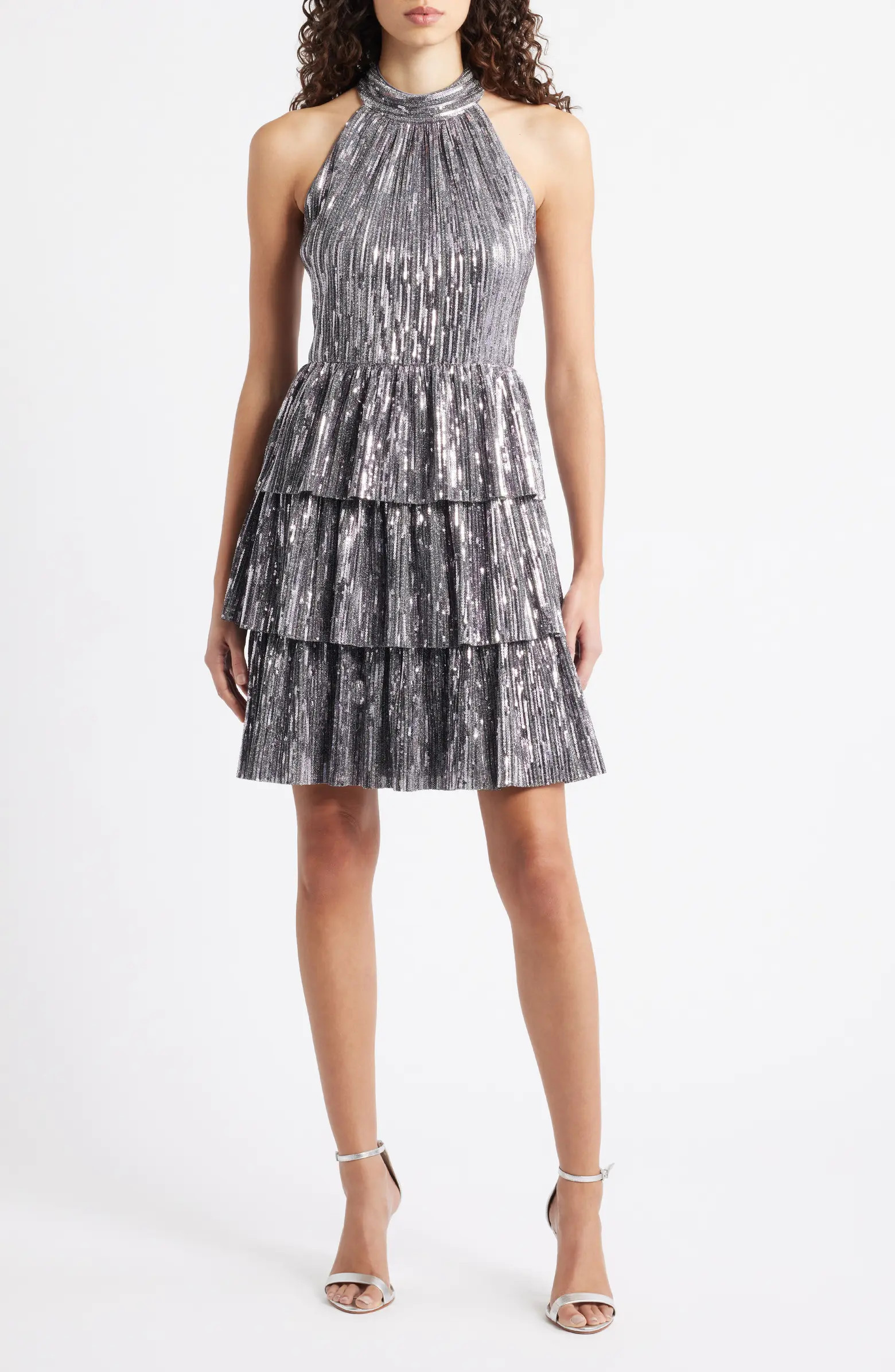 Sequin Tiered Cocktail Dress | Nordstrom