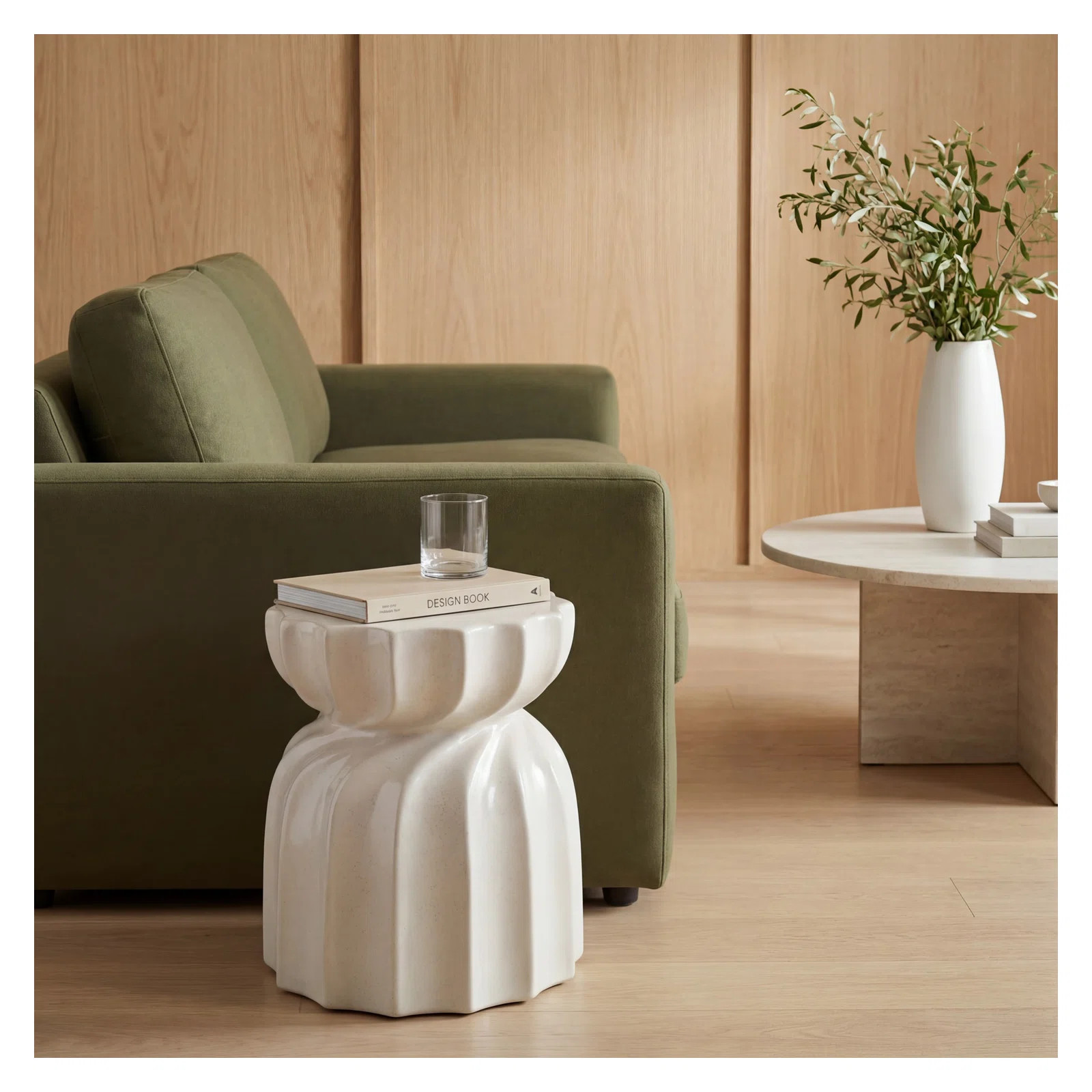 Stonesfield Ceramic Accent Stool | Birch Lane