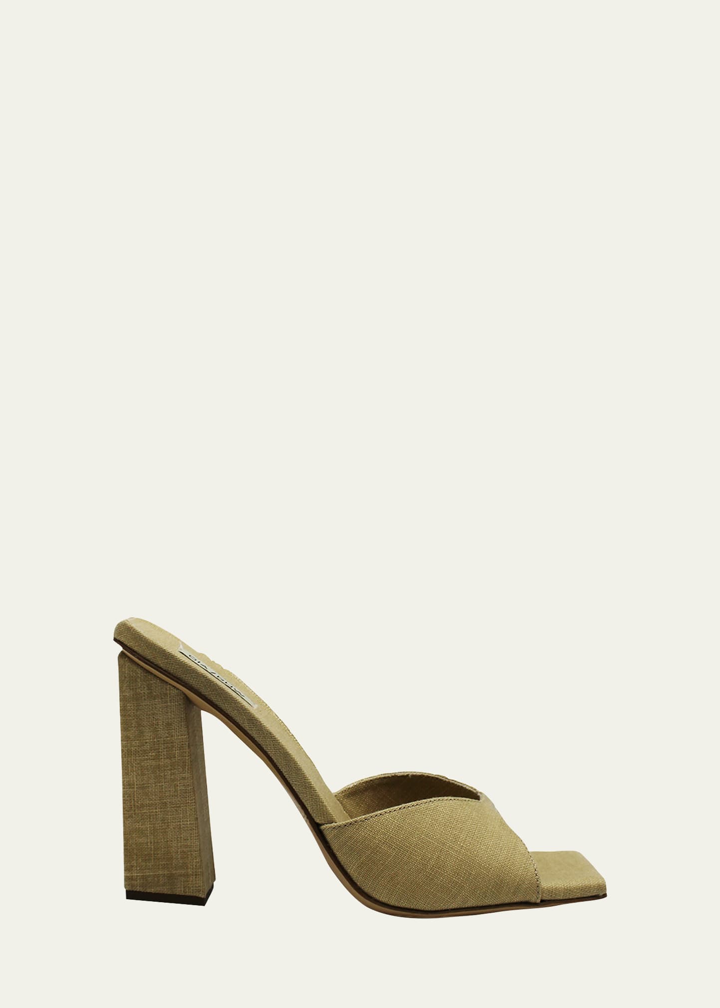 Linen 115mm Slide Mule Sandals | Bergdorf Goodman