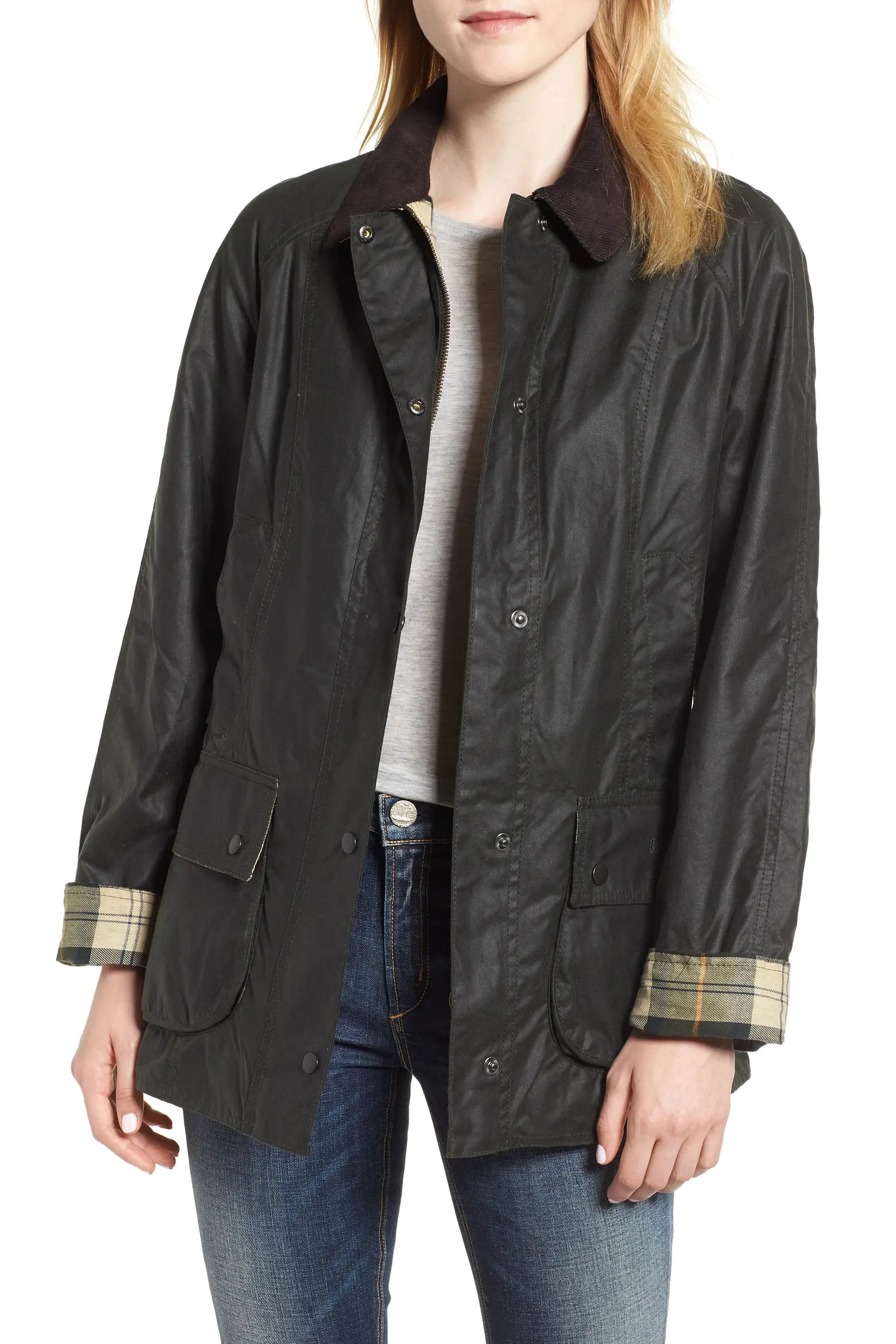 Barbour Beadnell Waxed Cotton Jacket (Women) | Nordstrom | Nordstrom