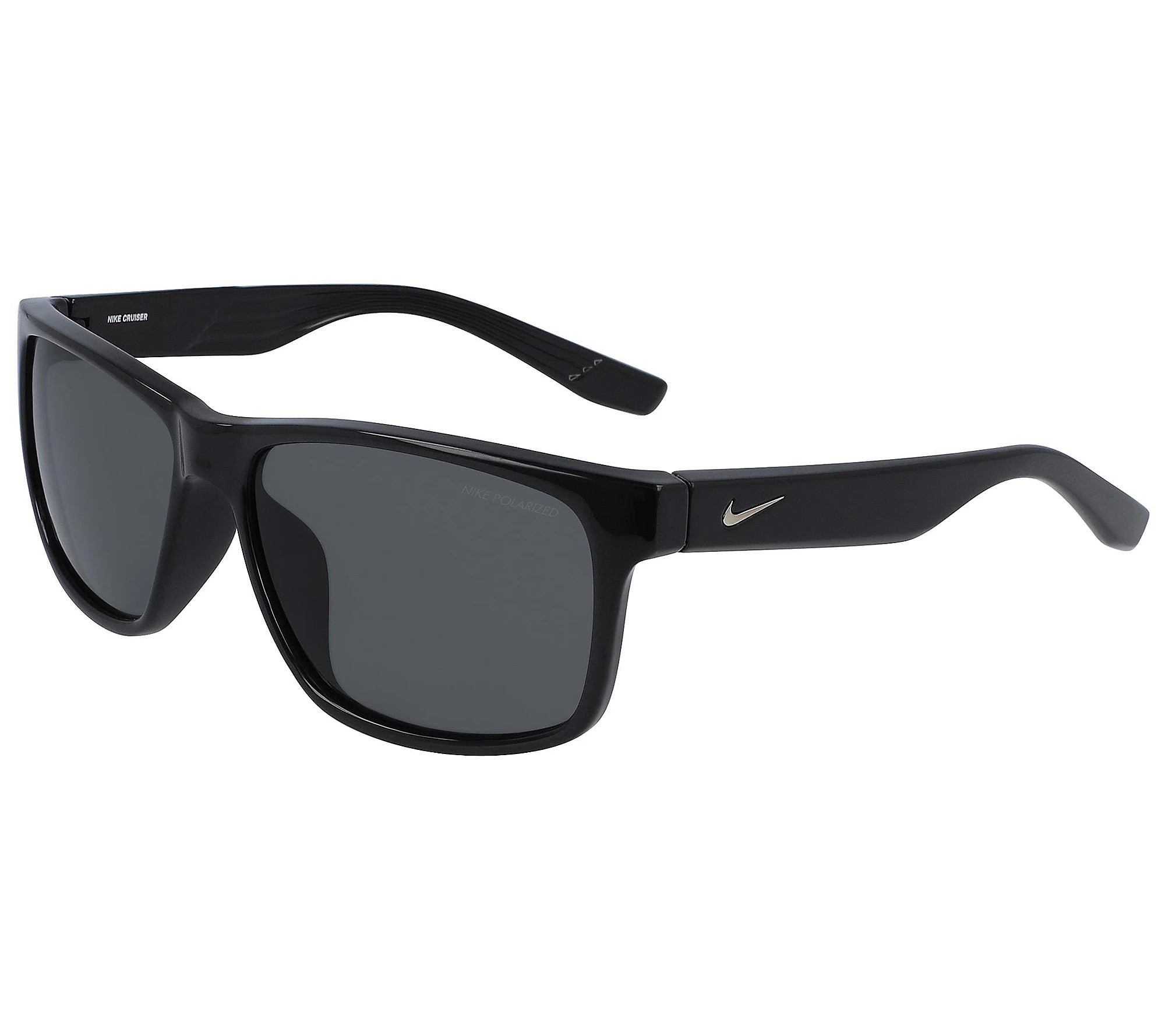 Nike Cruiser Men's Sunglasses - Shiny Black w/Polarized Lens | QVC