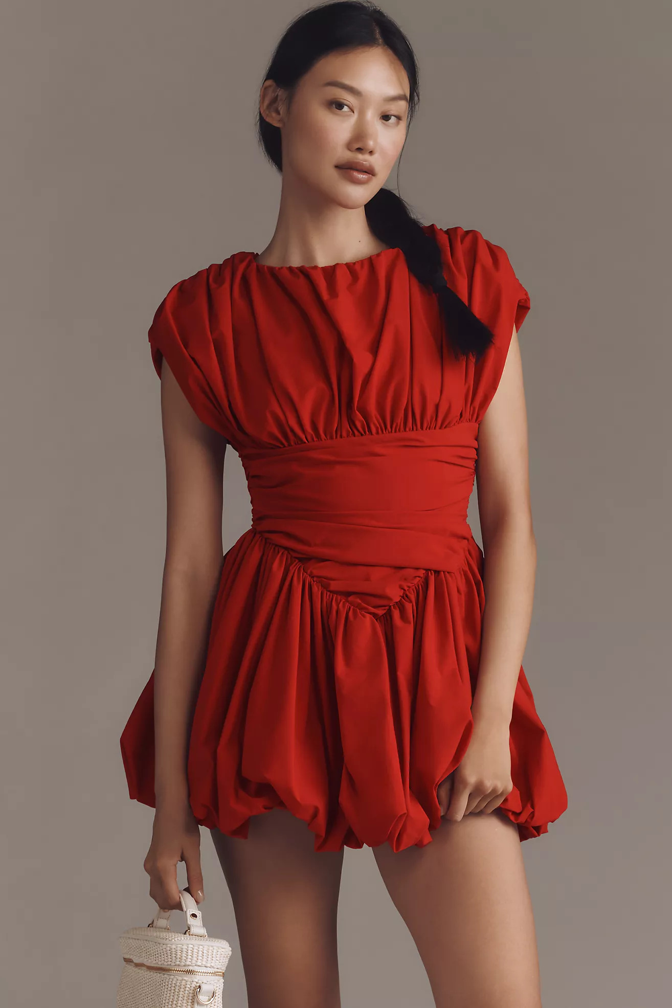 Extro&Vert Orla Sleeveless Pleated Bubble Mini Dress | Anthropologie (US)