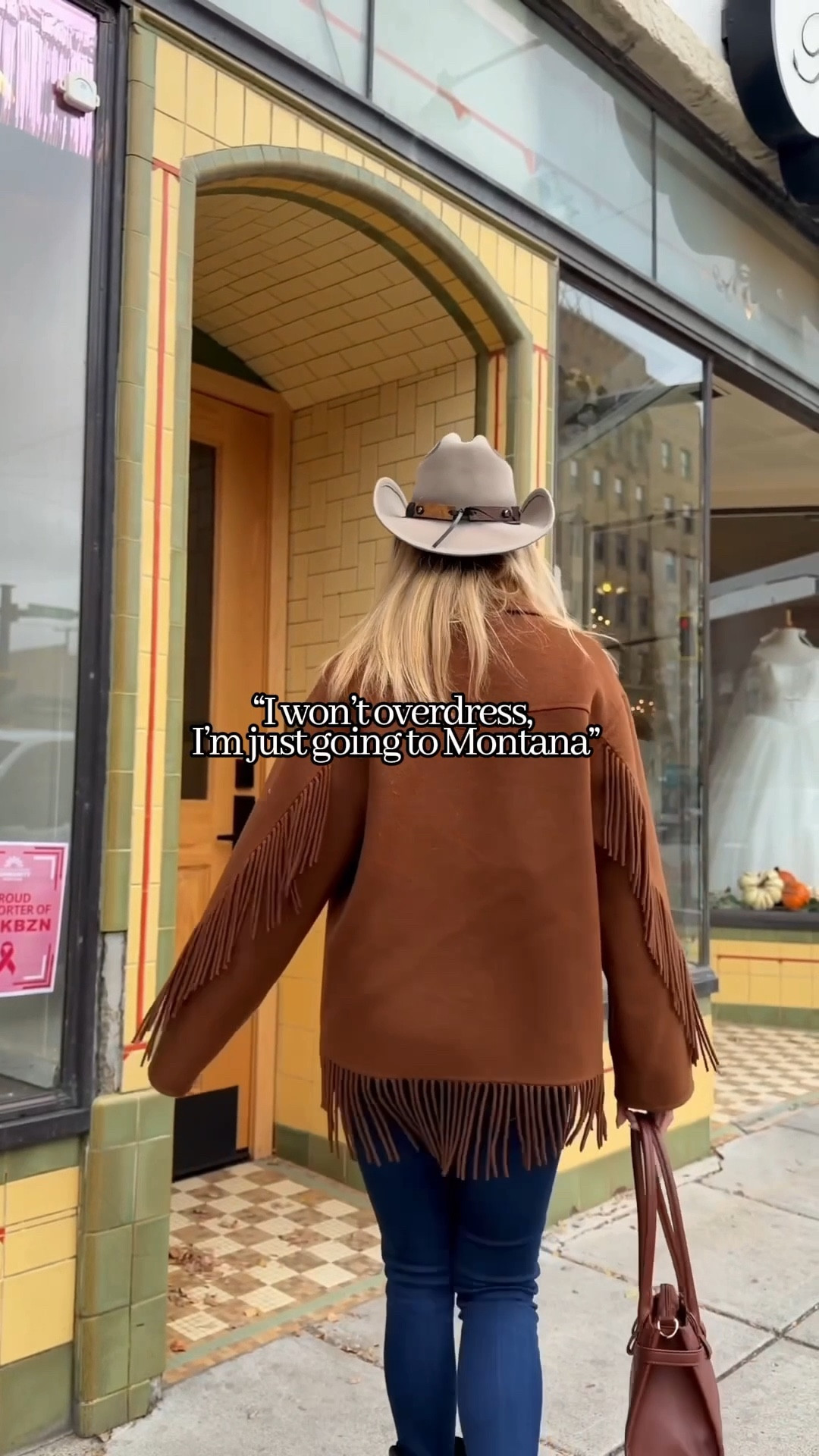 POV: You’re spending fall in Montana and your wardrobe finally makes sense. 🤎
Fringe, denim, cowboy hat, and boots - the formula for cozy, western-chic fall style that actually feels like you 🍂

Western chic outfit, cowboy style, cowboy boots, western boots, fringe jacket, skinny jeans, fall fashion, fall outfit ideas, autumn fashion, fall 2025

#LTKTravel #LTKShoeCrush #LTKStyleTip