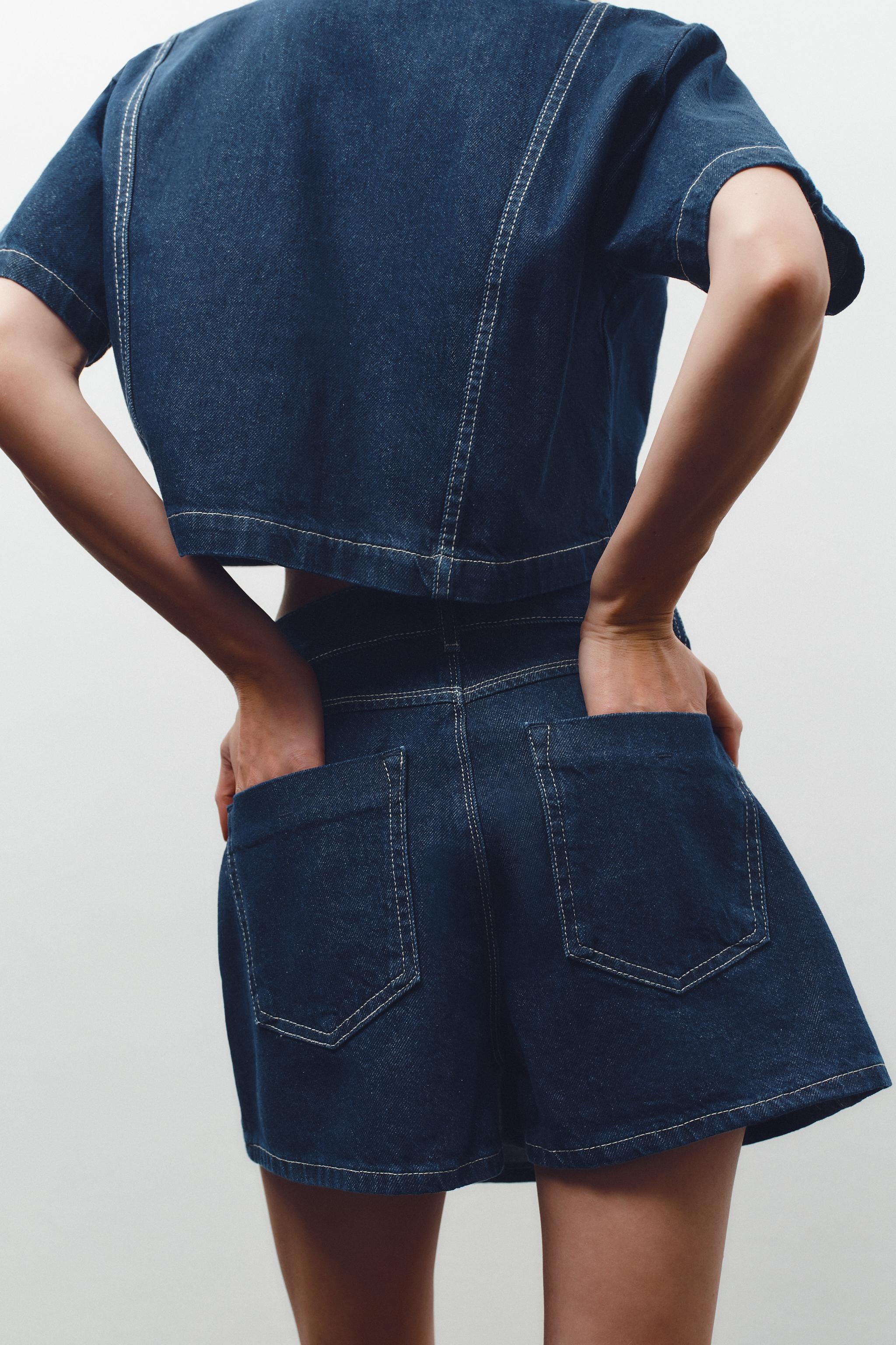 Z1975 WRAP DENIM SKORT | Zara US