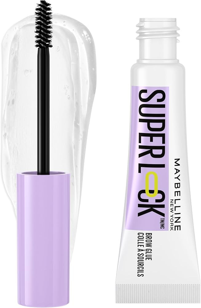 Maybelline Super Lock Brow Glue Eyebrow Gel, Lightweight Brow Gel For Up To 24HR Hold, Clear, 1 C... | Amazon (US)