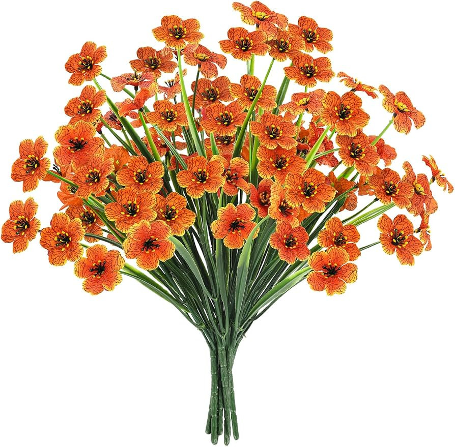 MACTING 6 Bundles Artificial Fall Flowers, UV Resistant Fake Mums, Faux Thanksgiving Flowers for ... | Amazon (US)