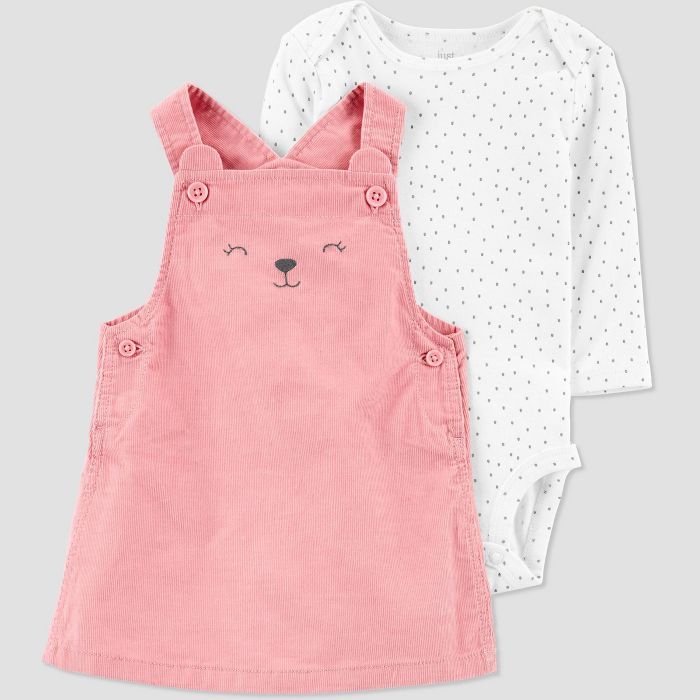 Baby Girls' Bear Skirtall Top & Bottom Set - Just One You® made by carter's Pink/Off-White | Target