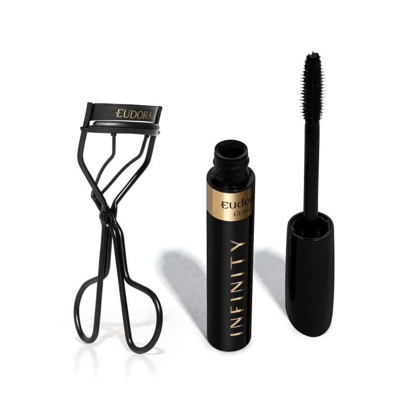 Combo Cílios: Máscara Infinity Volume 8,5g + Curvador de Cílios Aço Carbono | Eudora | Eudora (BR)