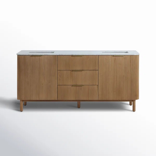 Nova 72" Marble Top Double Sink Vanity | Wayfair North America