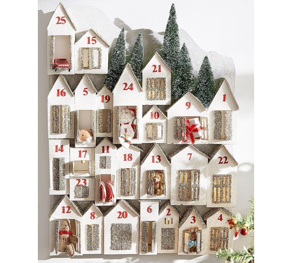 Lit Glitter Houses Advent Calendar | Pottery Barn (US)