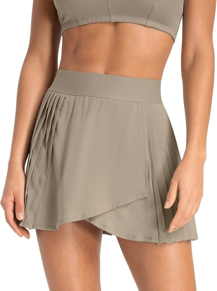 altiland Womens' Cool Feeling Pleated Tennis Athletic Golf Skirts with Shorts 3" | Amazon (US)
