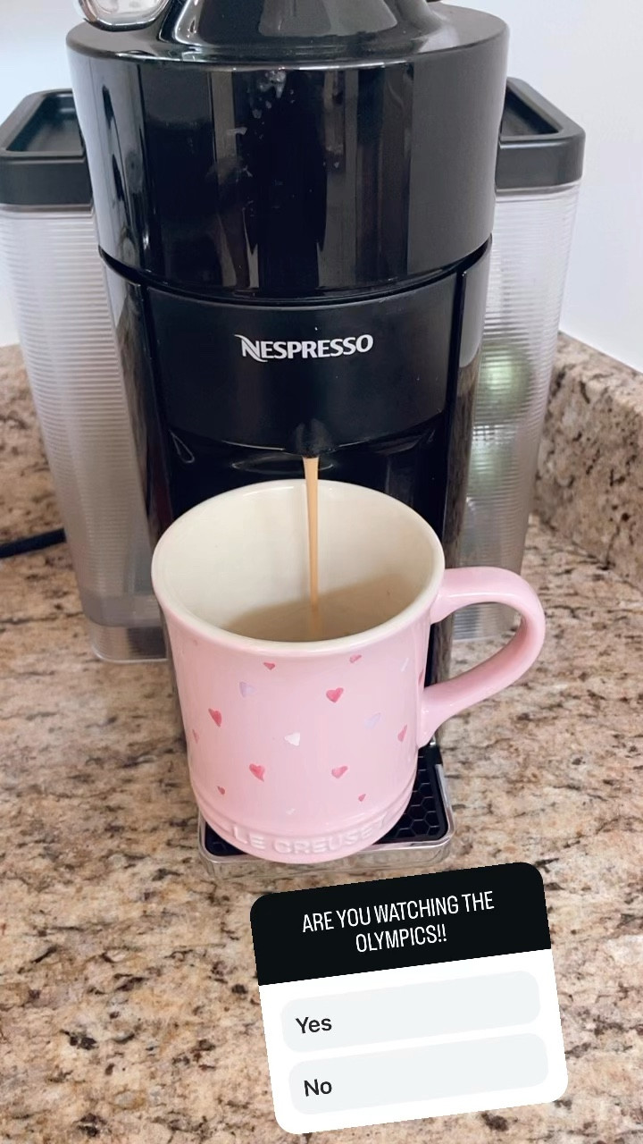 Afternoon delight! Conquering the mid-day slump & simply savoring a moment of peace.
#Olympics #Olympics2024 
#PerfectBrew  
#CoffeeLovers  
#MiddayPickMeUp  
#CoffeeBreak
#CoffeeTime  
#AfternoonBoost  
#CaffeineFix  
#BrewedToPerfection

#LTKHome #LTKFamily #LTKActive