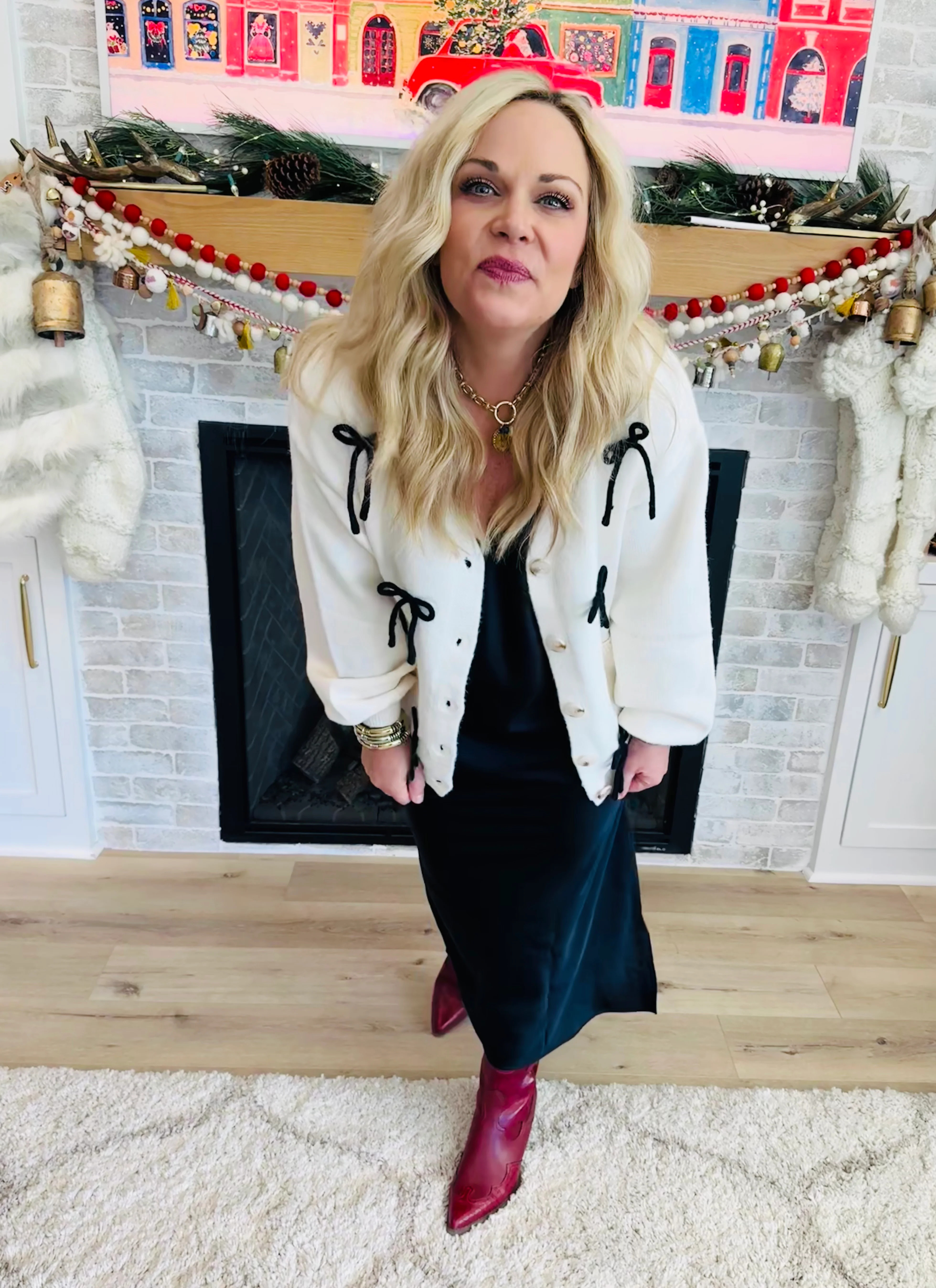 Cozy Bow Cardigan | Clark & Co Boutique