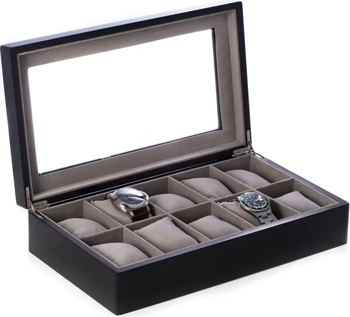 Matte Black Wooden Watch Case | Nordstrom