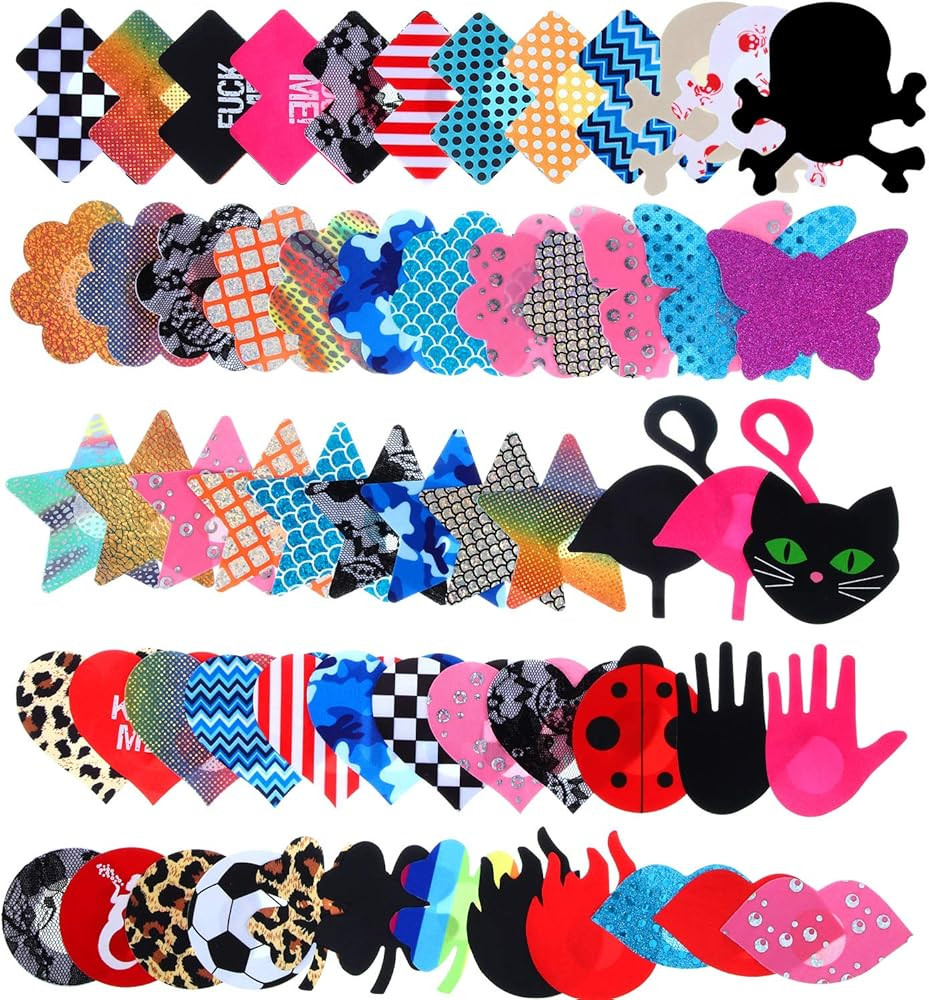 Syhood 60 Pairs Women Pasties Disposable Nipple Cover Stickers Breast Stickers Adhesive Breast Pa... | Amazon (US)