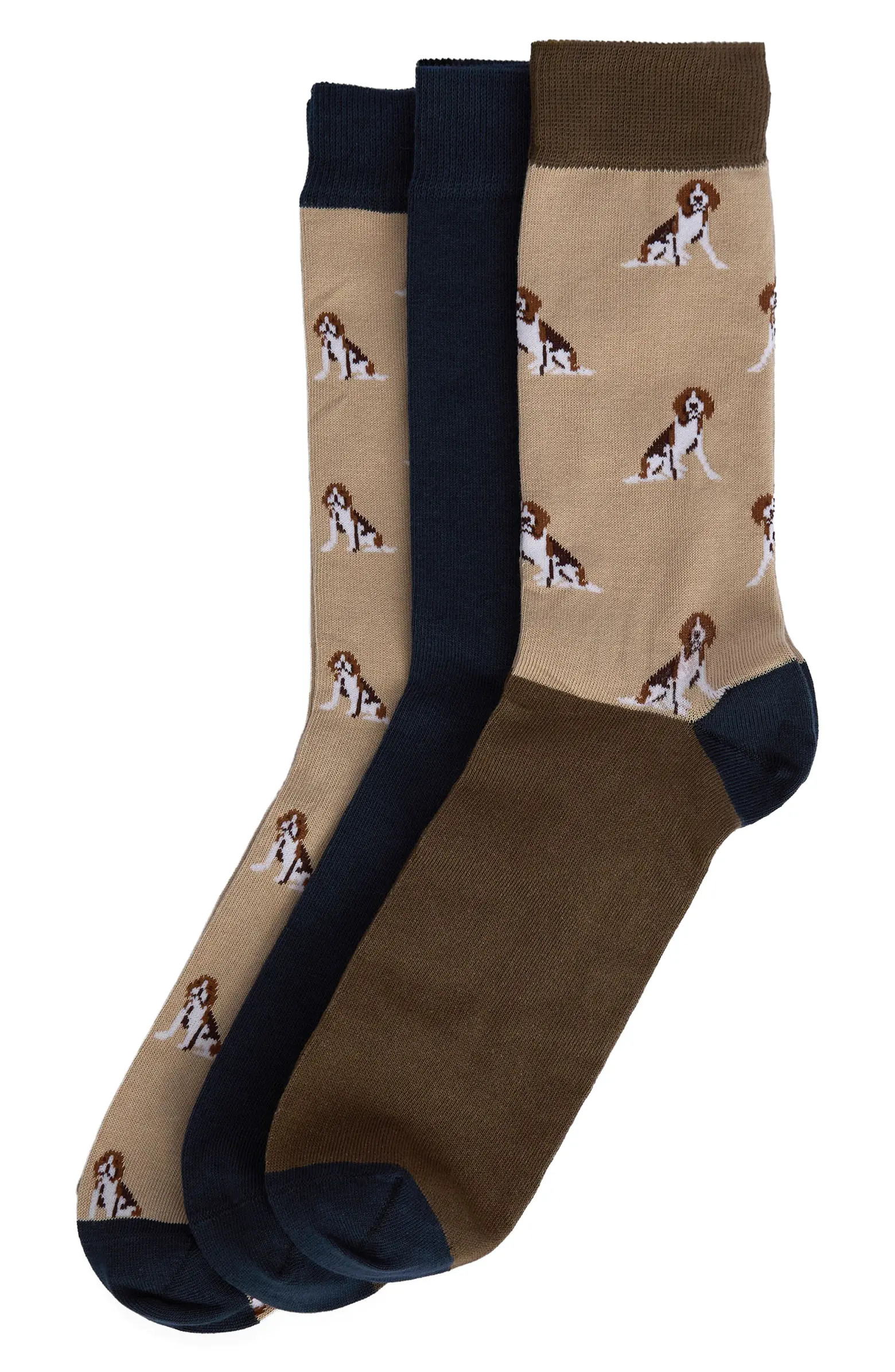 Barbour 3-Pack Beagle Dog Socks | Nordstrom | Nordstrom