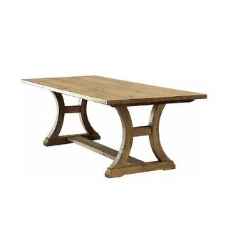 Furniture of America Sail Rustic Pine Solid Wood Dining Table - Bed Bath & Beyond - 11149919 | Bed Bath & Beyond