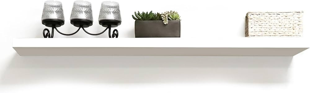 InPlace Durable Shelf with Picture Ledge - East to Install & Remove, Rustic Floating Shelves with... | Amazon (US)
