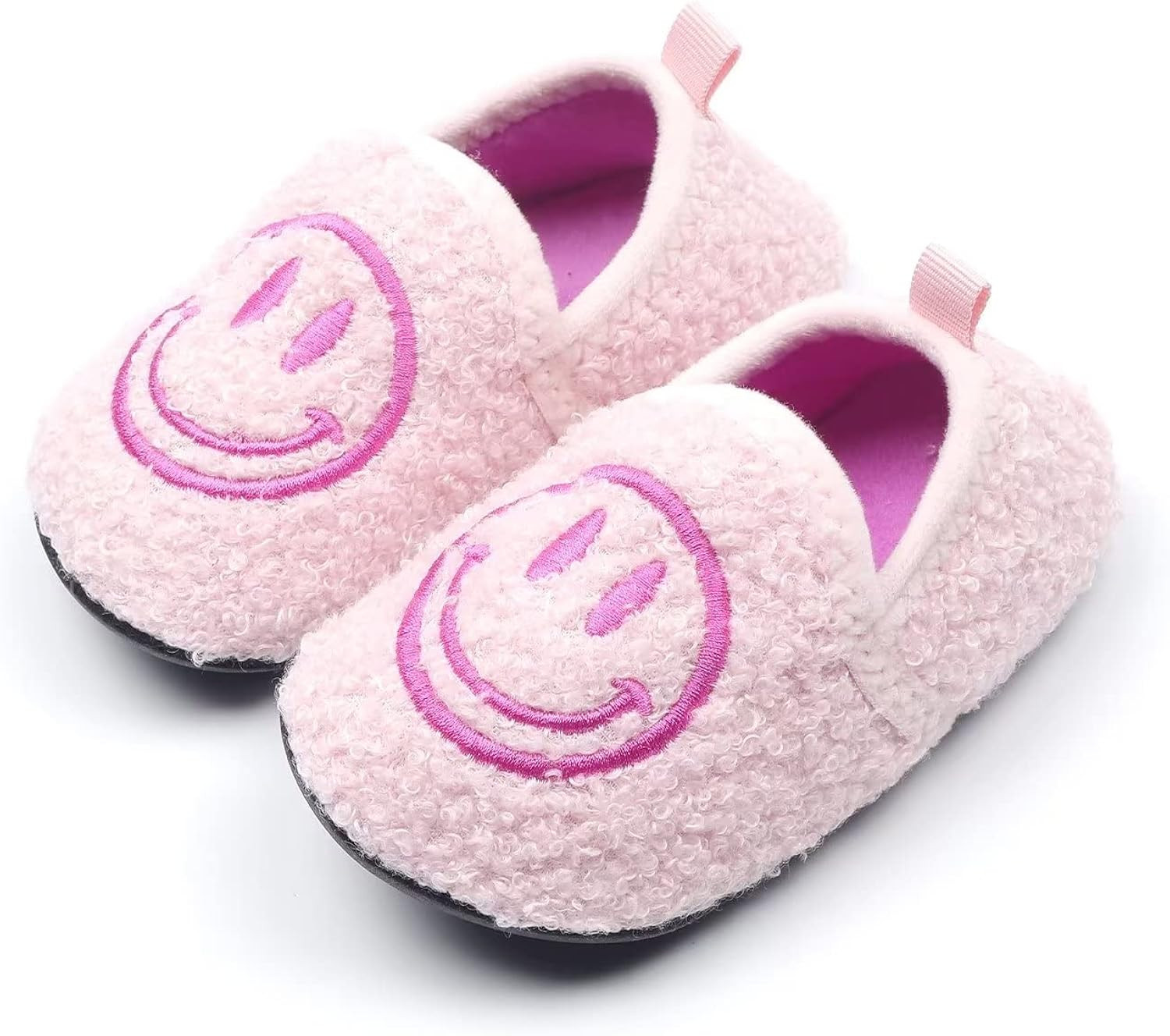 UCUHNB Kids Slippers Toddler Smiley Face House Slippers Indoor Home Non-Slip Rubber Sole Shoes Wa... | Amazon (US)