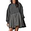 ANRABESS Women Sweatshirts Dress Oversized Long Sleeve Patchwork Casual Loose Pleated Pullover Mi... | Amazon (US)