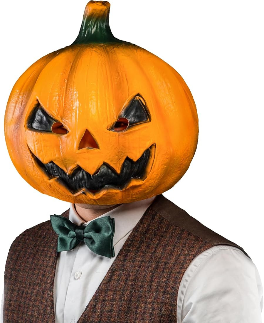 Creepy Party Halloween Jackolantern Pumpkin Face Head Masks Novelty Scary For Party and Trick or ... | Amazon (US)