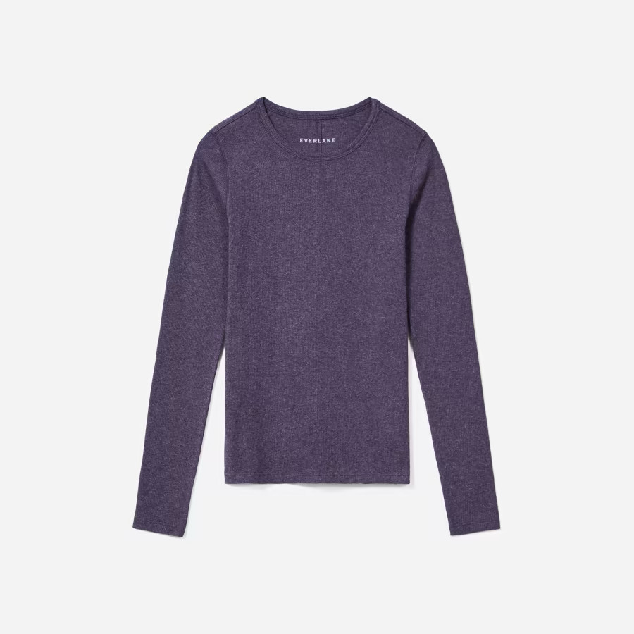 The Pima Micro-Rib Long-Sleeve Crew | Everlane